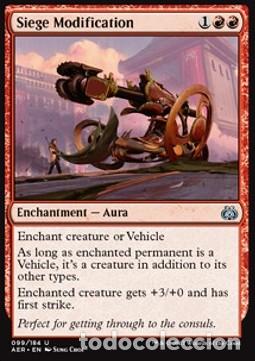 Trading Cards: Carta MTG-Modifica da Assedio-Aether Revolt-ITA-NM-U- - Magic The Garthering