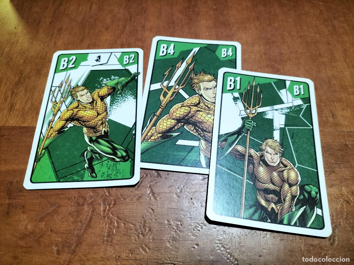 Cartas Colecion&aacute;veis: B1-B2-B4. TRES CARTAS DEL JUEGO JUSTICE LEAGUE. CARTAS. BUEN ESTADO.