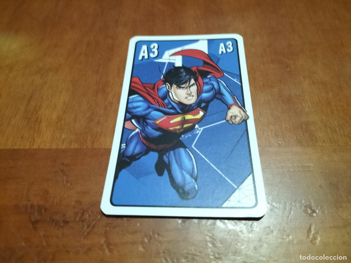 Trading cards: A-3. SUPERMAN UNA CARTAS DEL JUEGO JUSTICE LEAGUE. CARTAS. BUEN ESTADO.