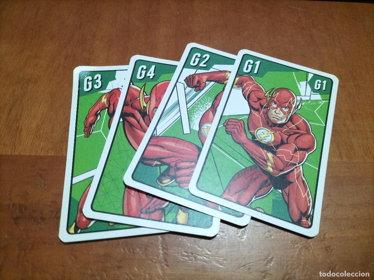 Cartas Colecion&aacute;veis: G. 4 CARTAS DE ESTA LETRA. CARTAS DEL JUEGO JUSTICE LEAGUE. CARTAS. BUEN ESTADO.