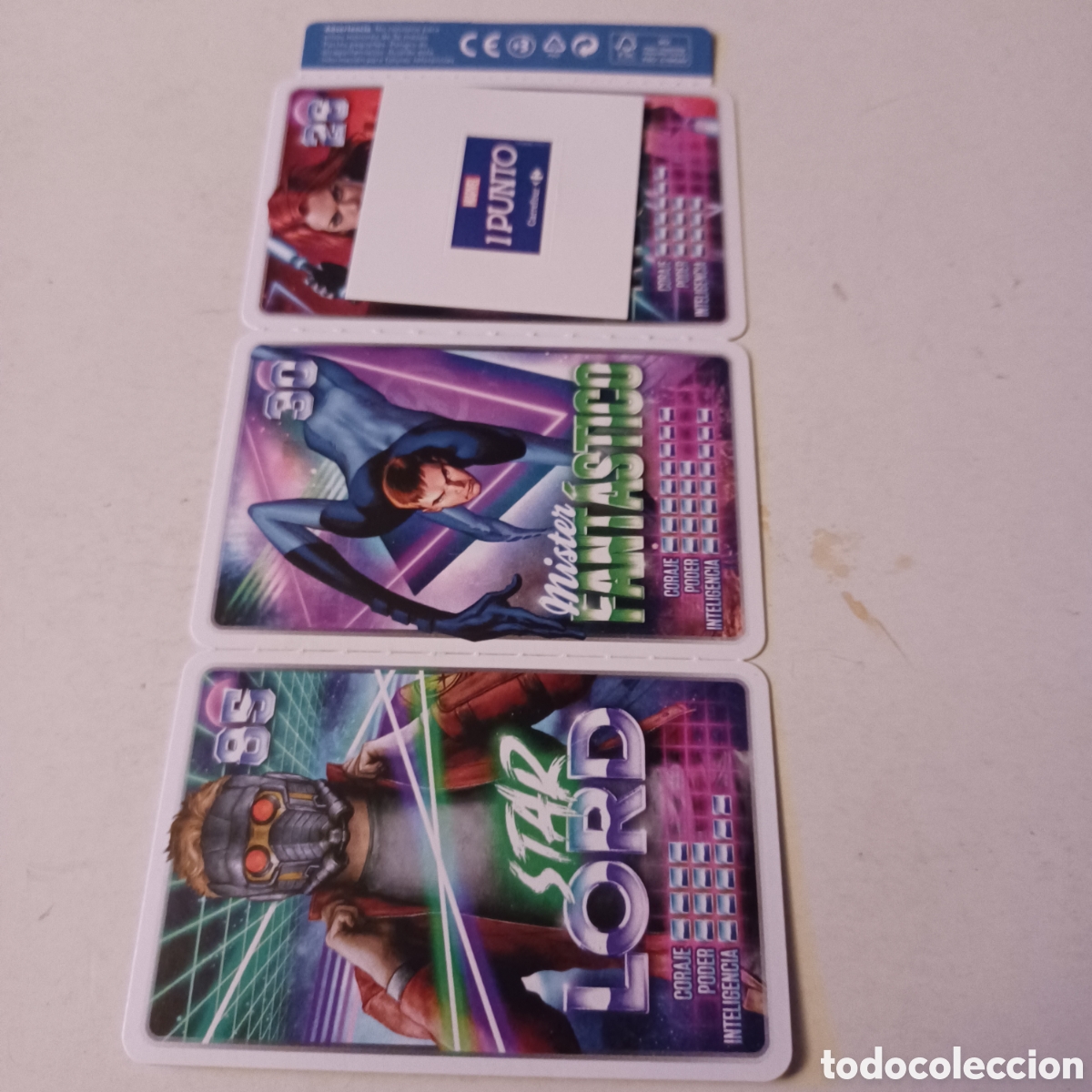 Trading cards: Cromo triple Marvel Descubre tu poder Carrefour - Foto 1