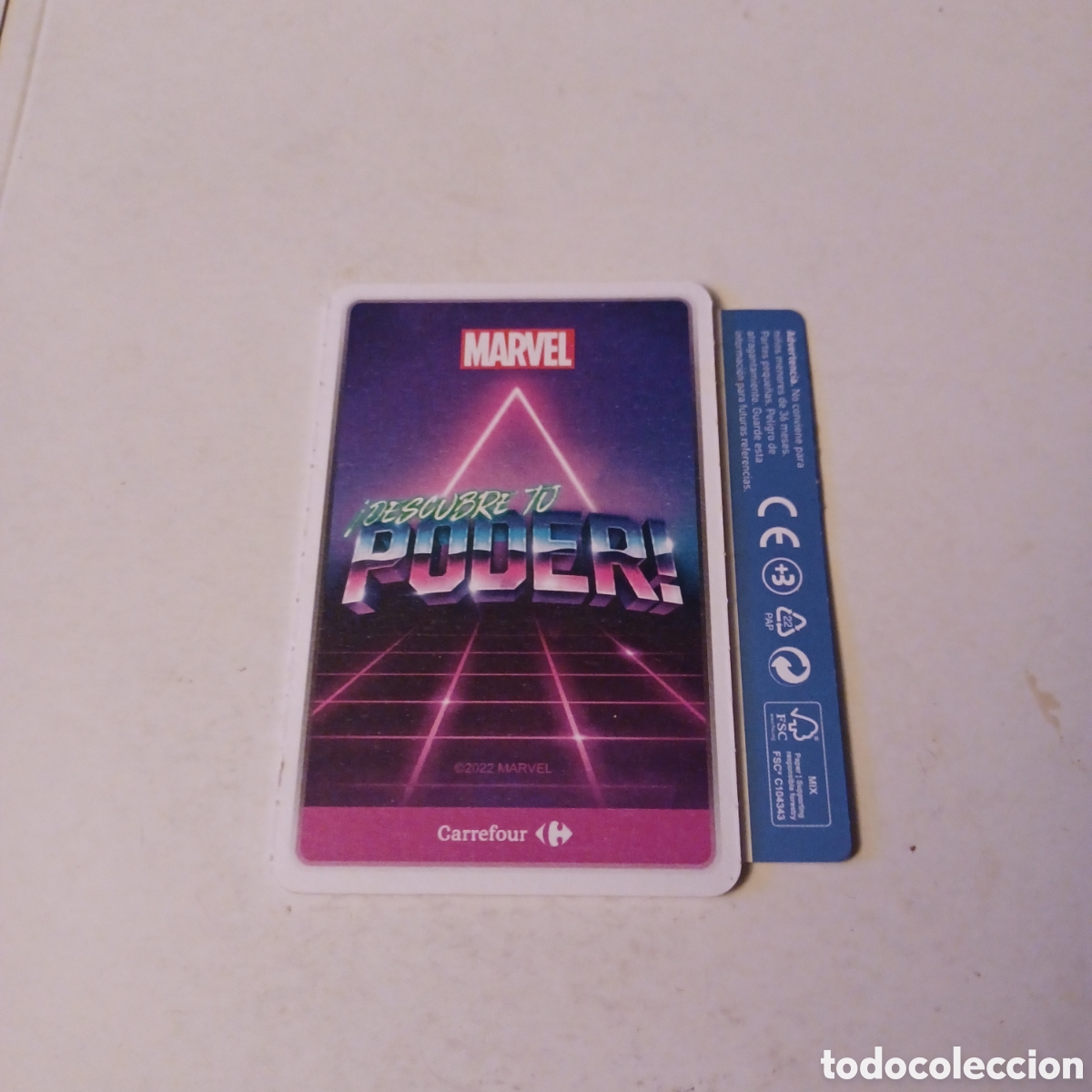 Trading cards: Cromo triple Marvel Descubre tu poder Carrefour - Foto 3