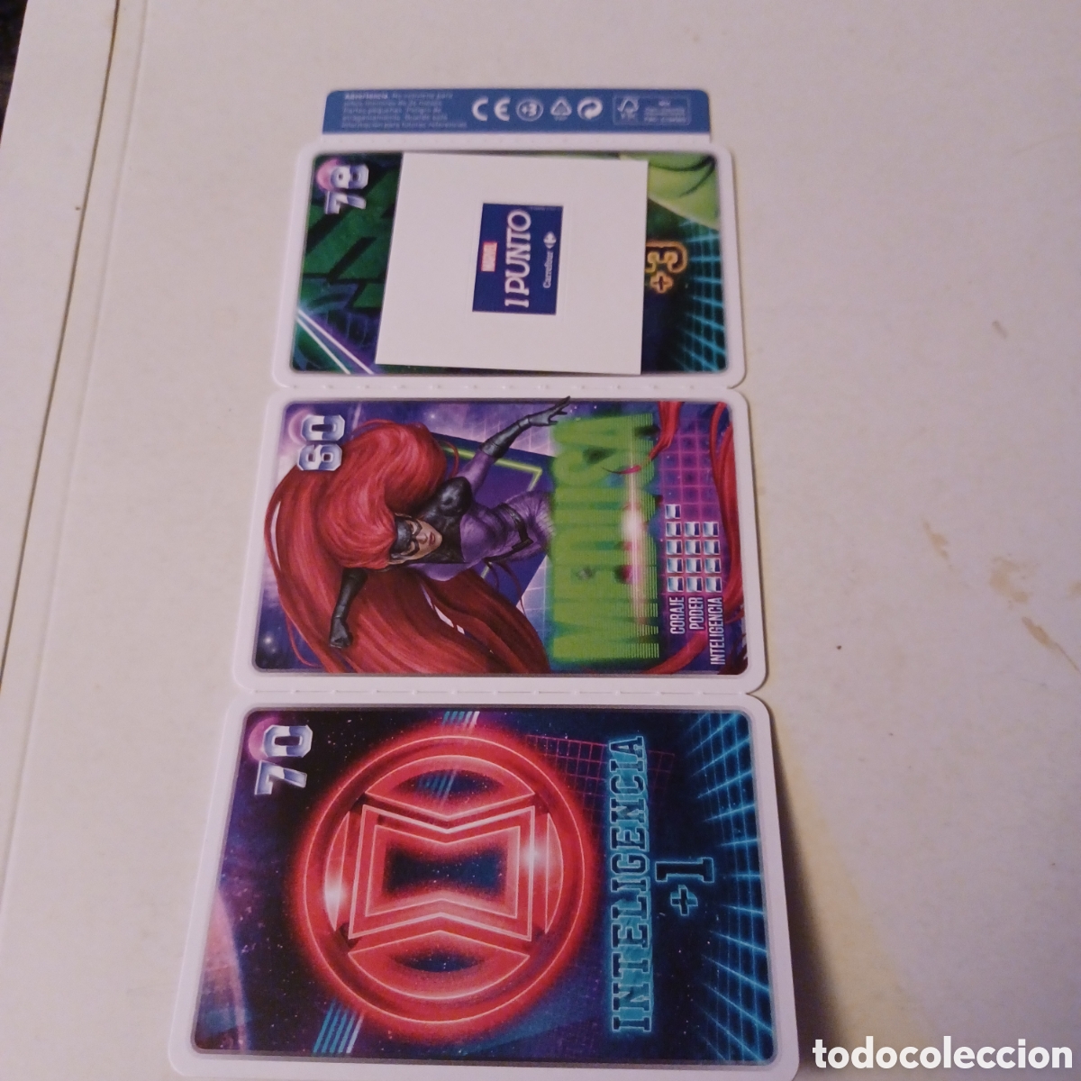 Trading cards: Cromo triple Marvel Descubre tu poder Carrefour - Foto 1