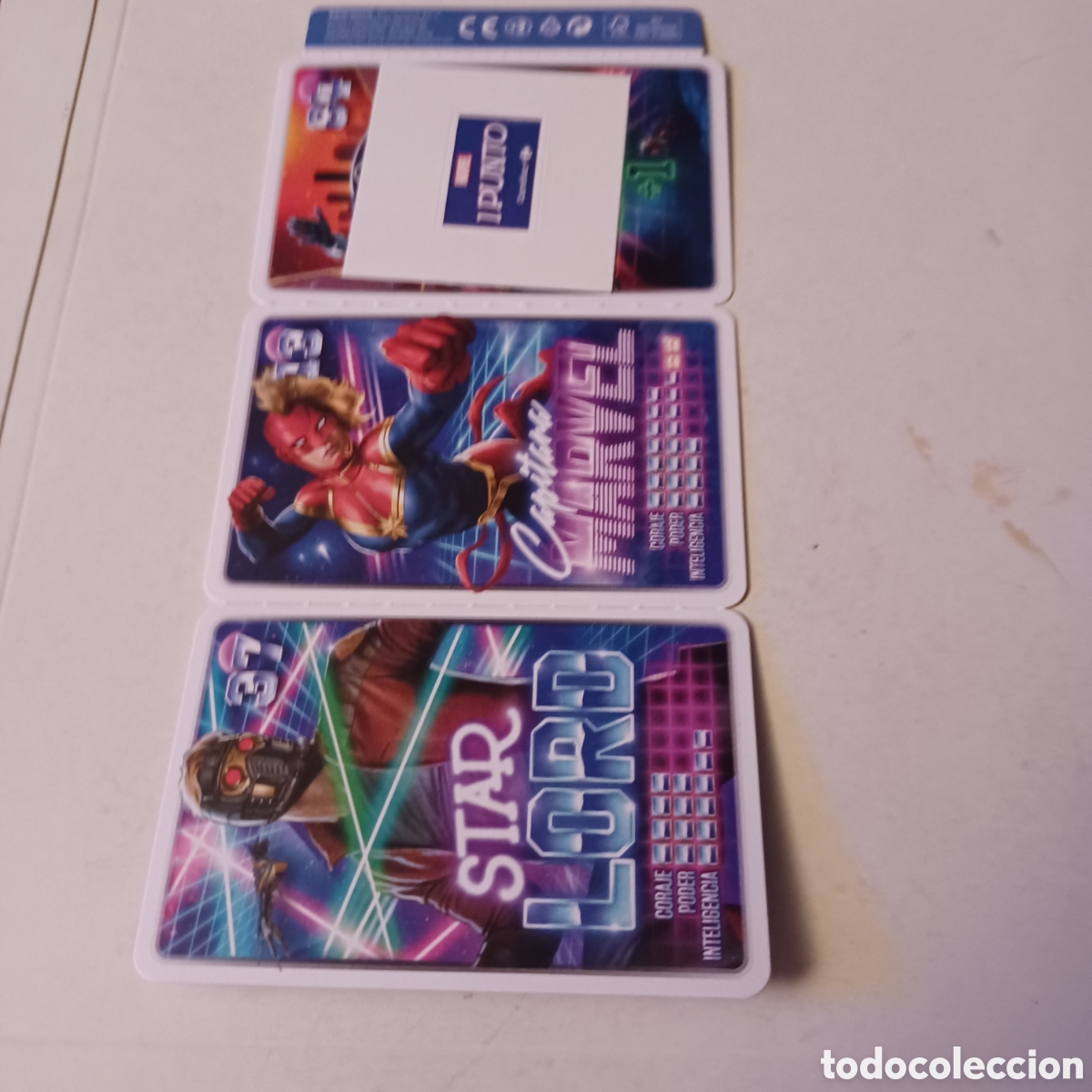 Trading cards: Cromo triple Marvel Descubre tu poder Carrefour - Foto 1