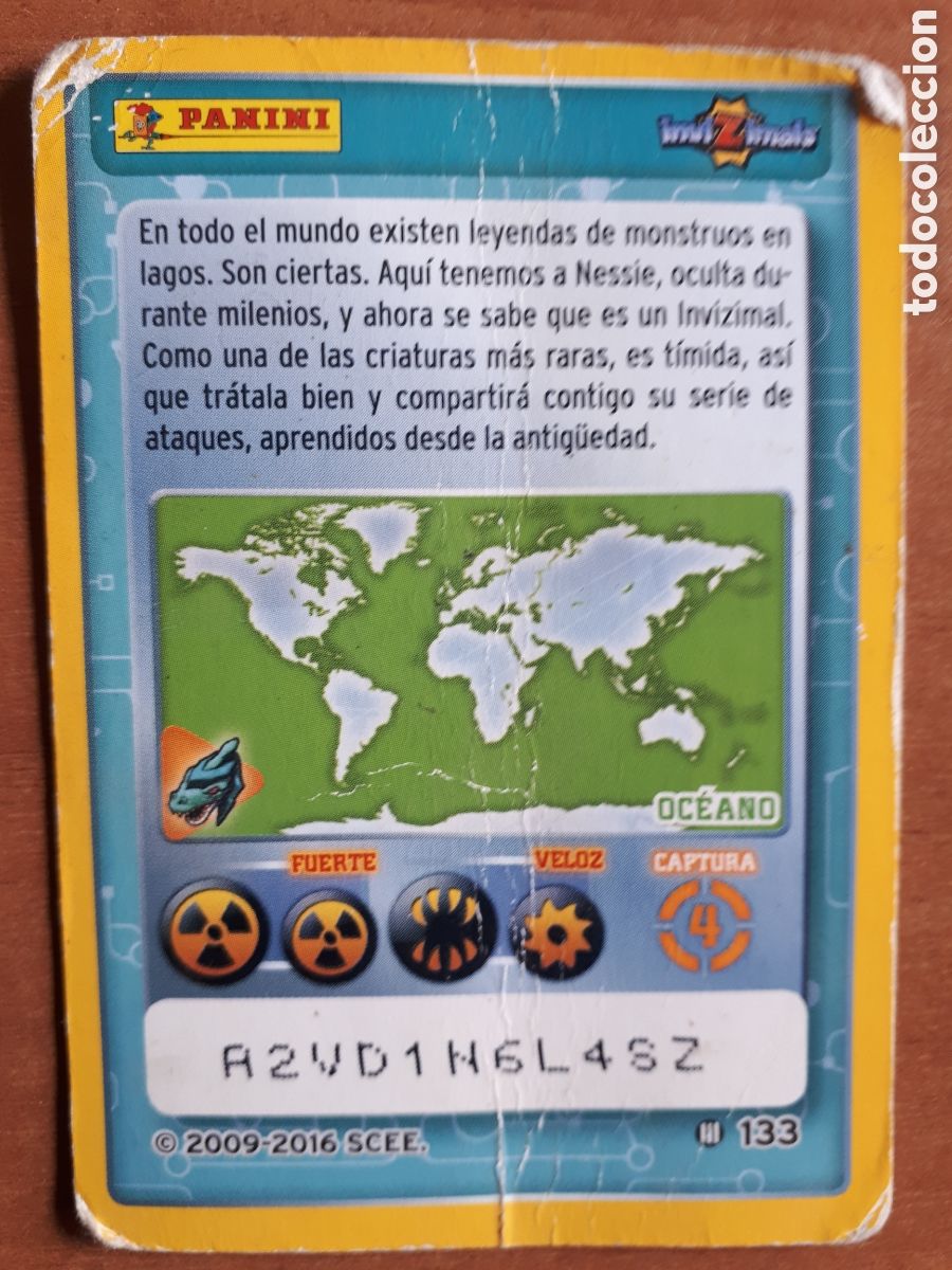 Trading cards: CARTA INVIZIMALS PANINI. NESSIE - Foto 2