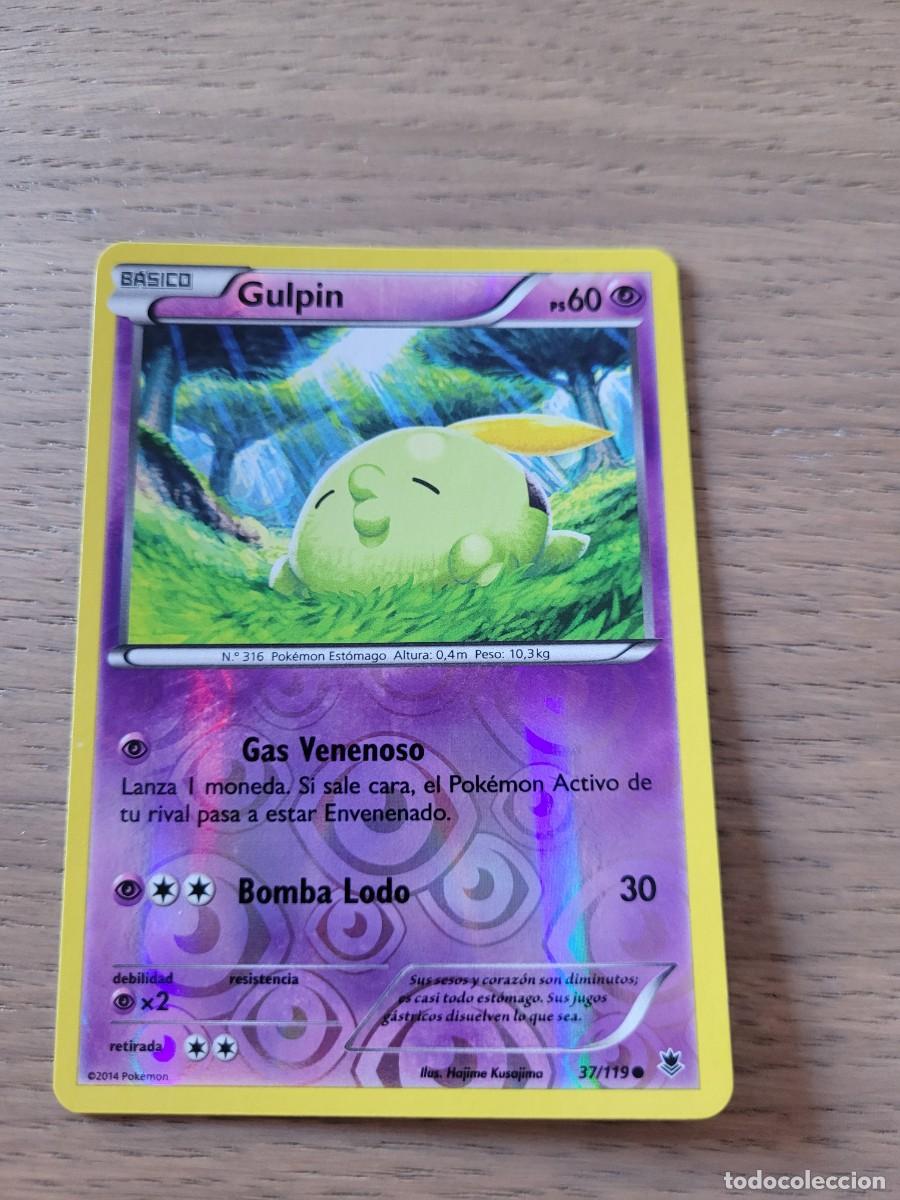 Trading cards: POKEMON XY 4 FUERZAS FANTASMALES ORIGINAL ESPA&Ntilde;OL 37/119 GULPIN FOIL
