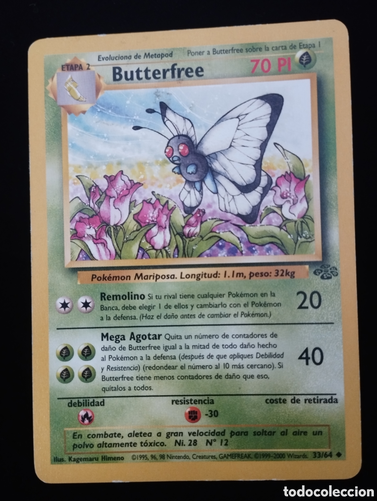 Trading Cards: BUTTERFREE - INFRECUENTE - 33/64 - TCG - CARTA POKEMON