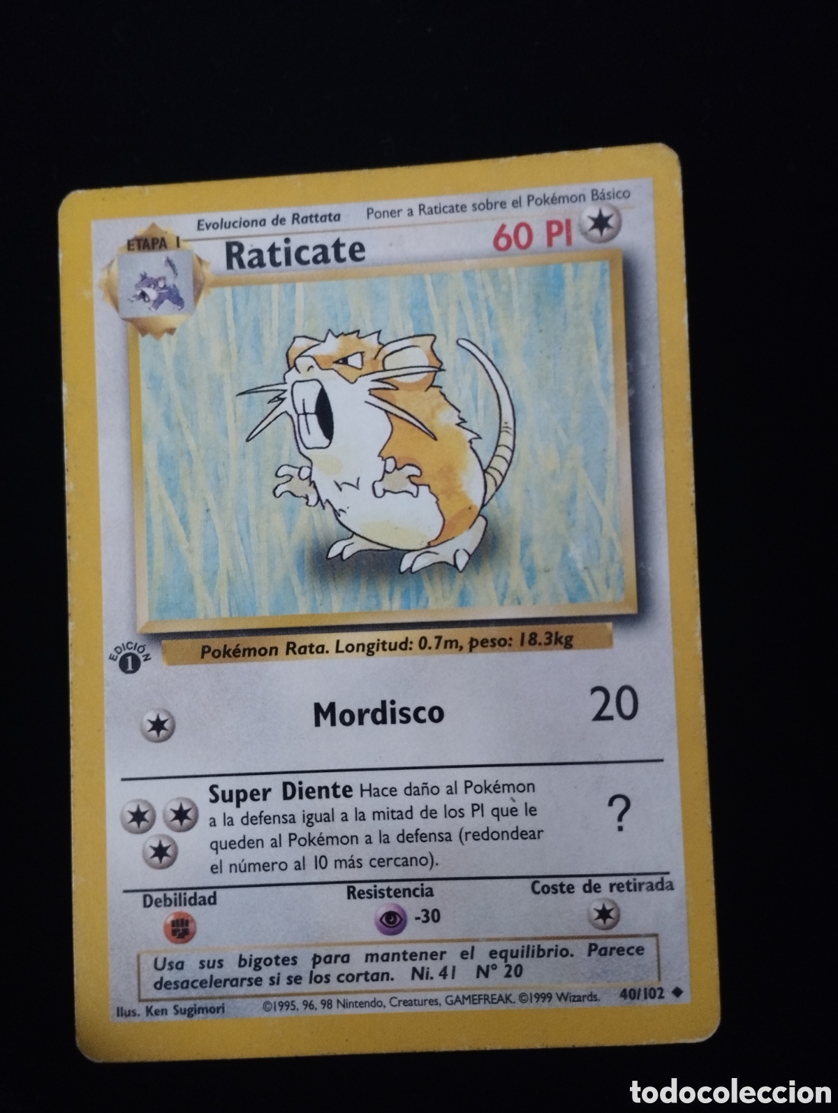 Trading Cards: RATICATE - INFRECUENTE - 40/102 - TCG - CARTA POKEMON