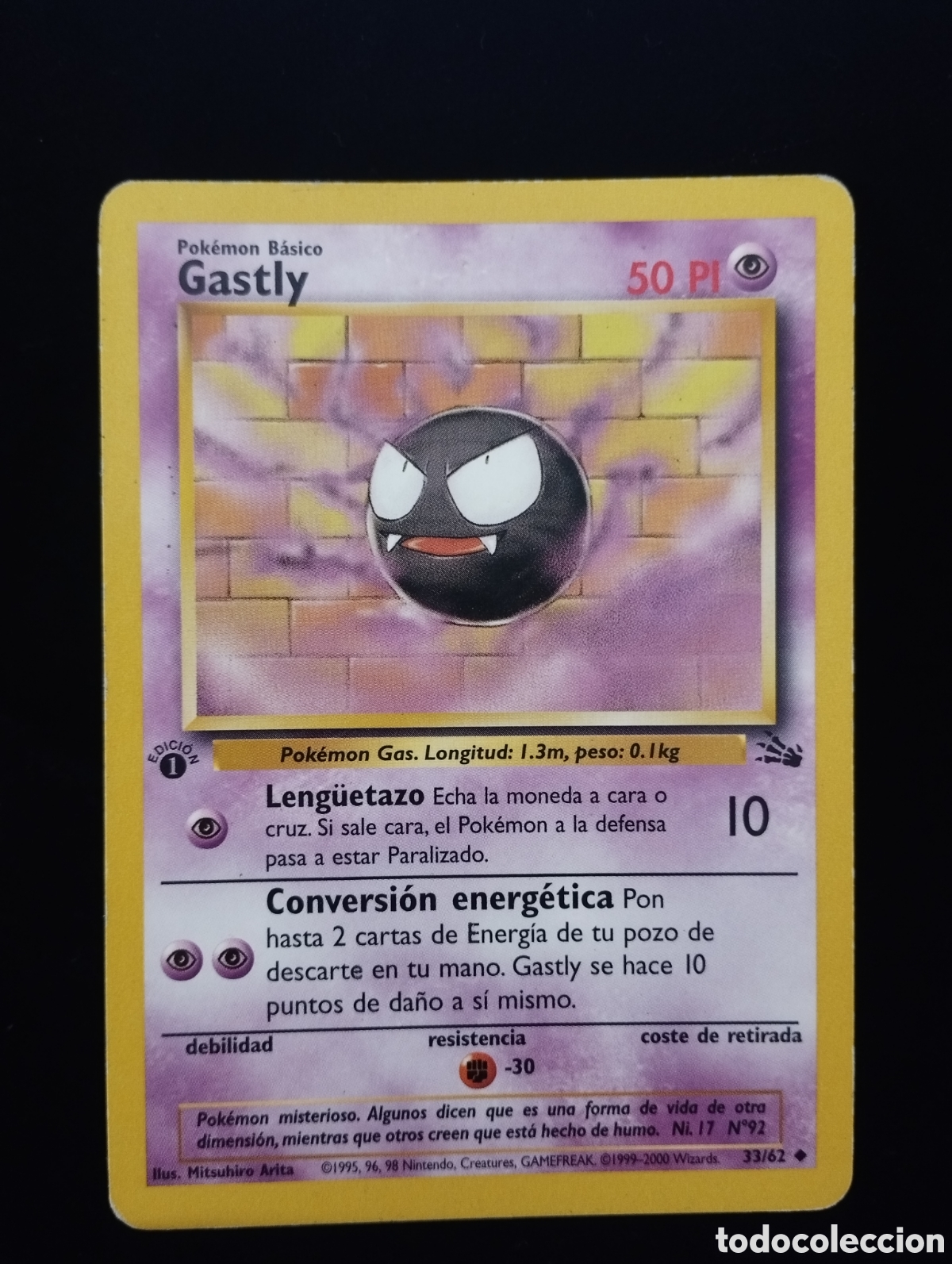 Trading Cards: GASTLY - INFRECUENTE - 33/62 - TCG - CARTA POKEMON