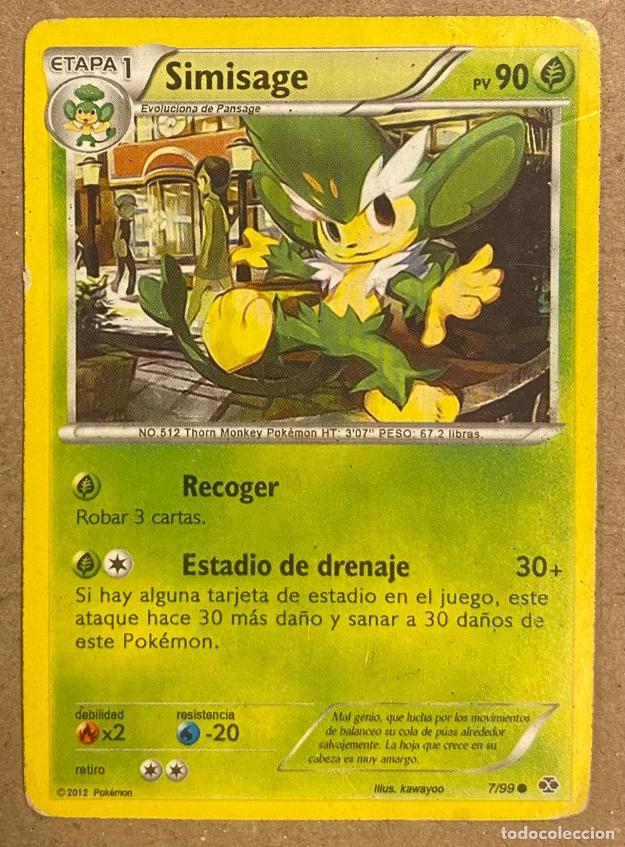 Trading cards: SIMISAGE. POK&Eacute;MON CARD N&deg; 7 (2012). - Foto 1