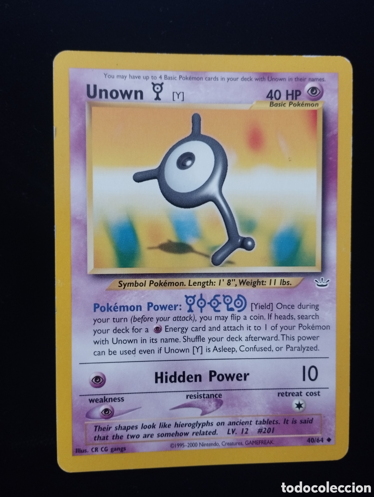 Trading Cards: UNOWN - INFRECUENTE - 40/64 - TCG - CARTA POKEMON