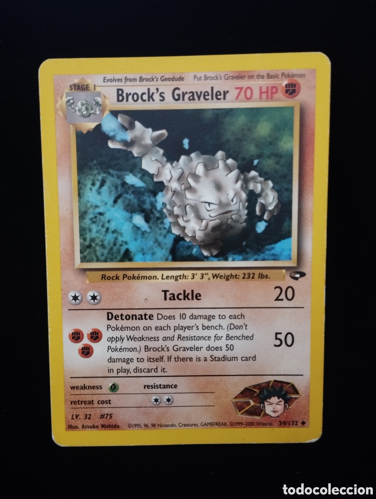 Trading Cards: BROCK'S GRAVELER - INFRECUENTE - 34/132 - TCG - CARTA POKEMON