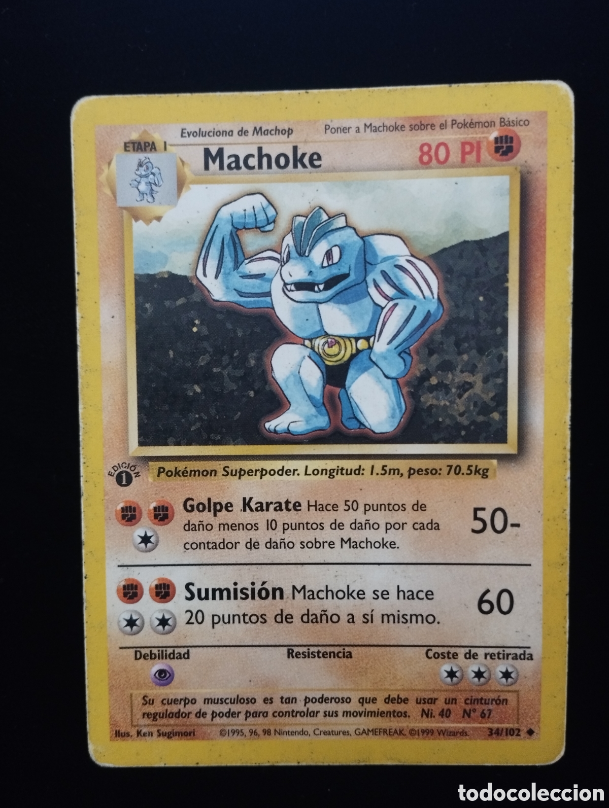 Trading Cards: MACHOKE - INFRECUENTE - 34/102 - TCG - CARTA POKEMON
