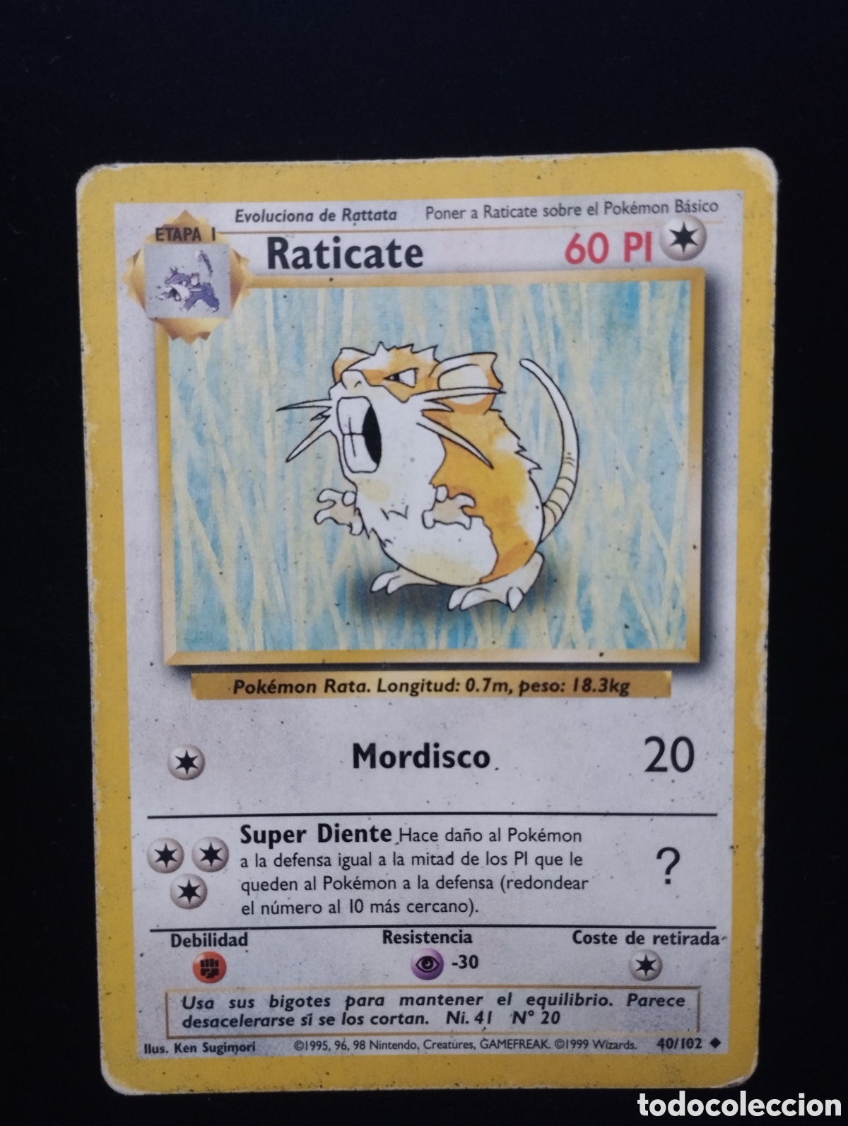 Trading Cards: RATICATE - INFRECUENTE - 40/102 - TCG - CARTA POKEMON