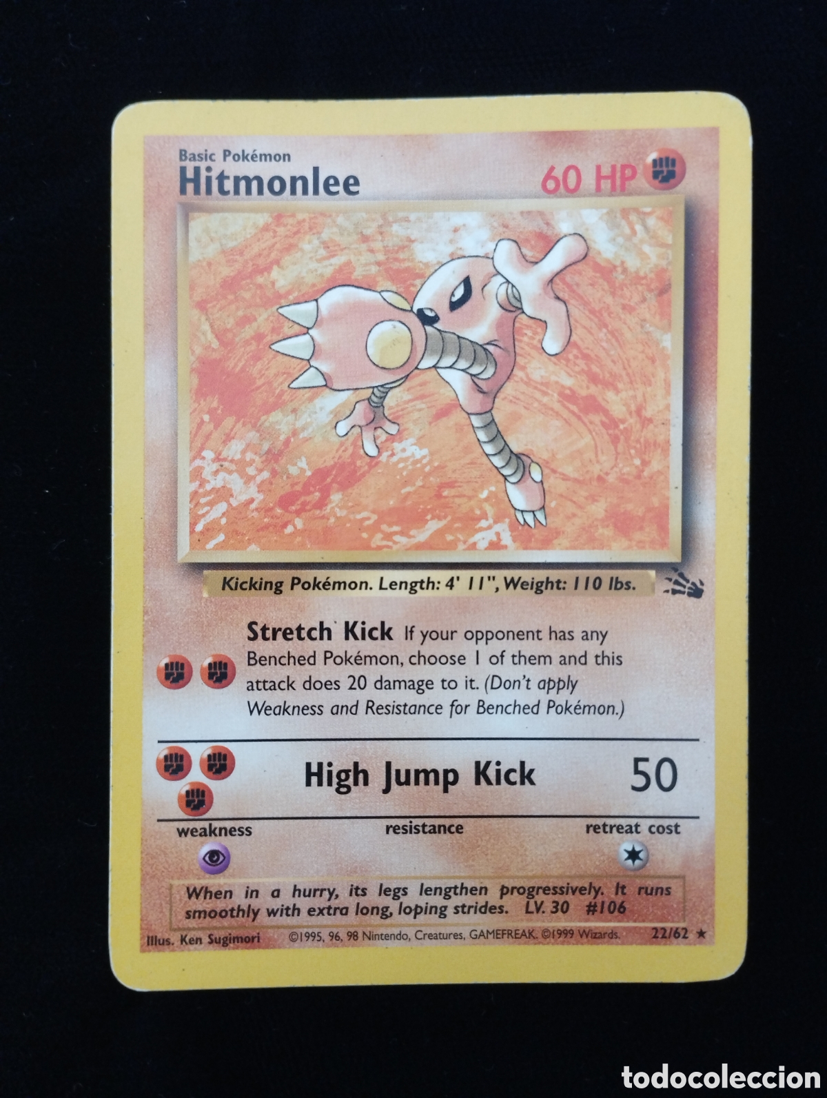Trading Cards: HITMONLEE - RARA - 22/62 - TCG - CARTA POKEMON
