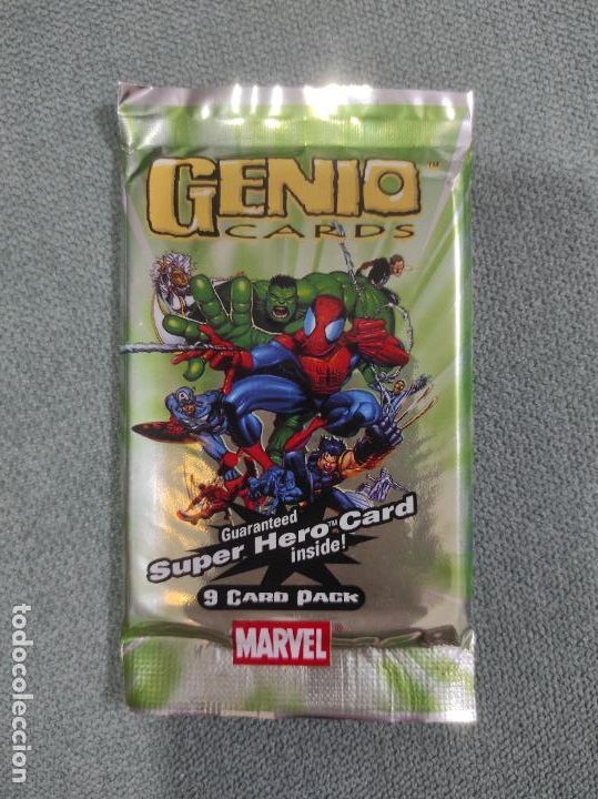 Trading cards: SOBRE SIN ABRIR DE MARVEL GENIO CARDS VERDE - Foto 1