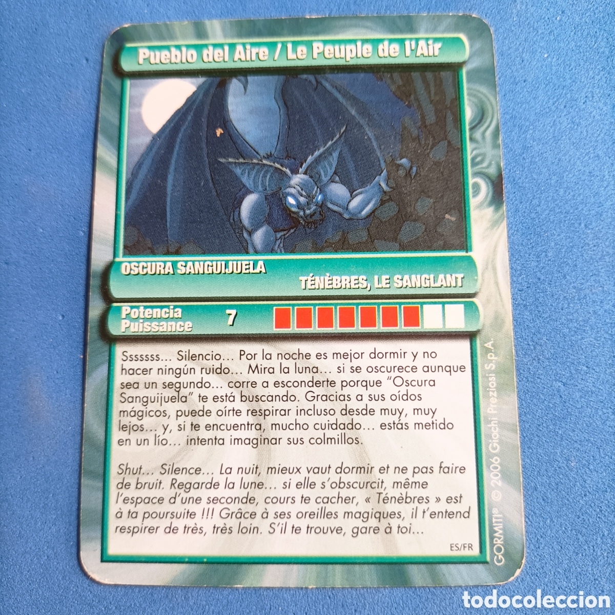 Cartas Colecion&aacute;veis: TRADING CARD. GORMITI. Los Invencibles Se&ntilde;ores de la Naturaleza. 2006 - Oscura Sanguijuela