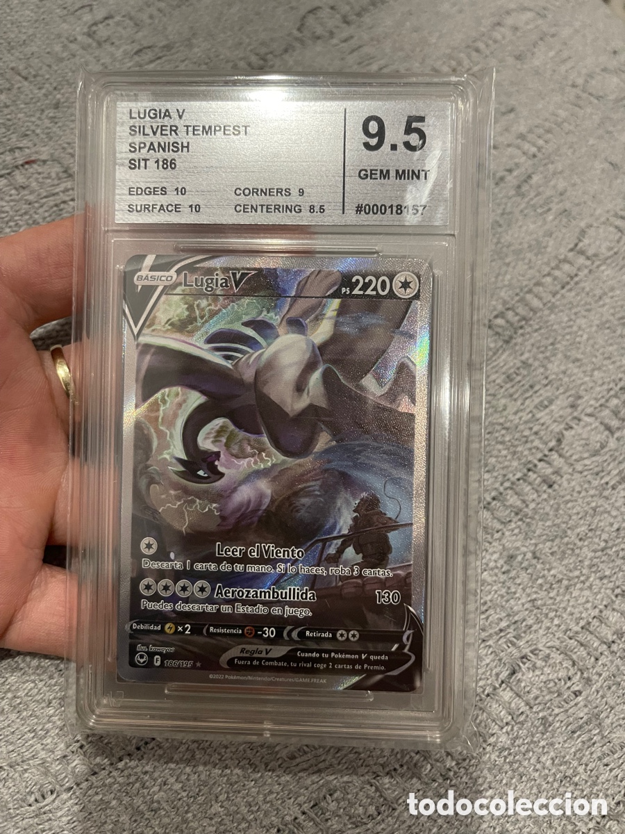 Trading Cards: Carta pokemon lugia v alternative art espa&ntilde;ol tempestad plateada