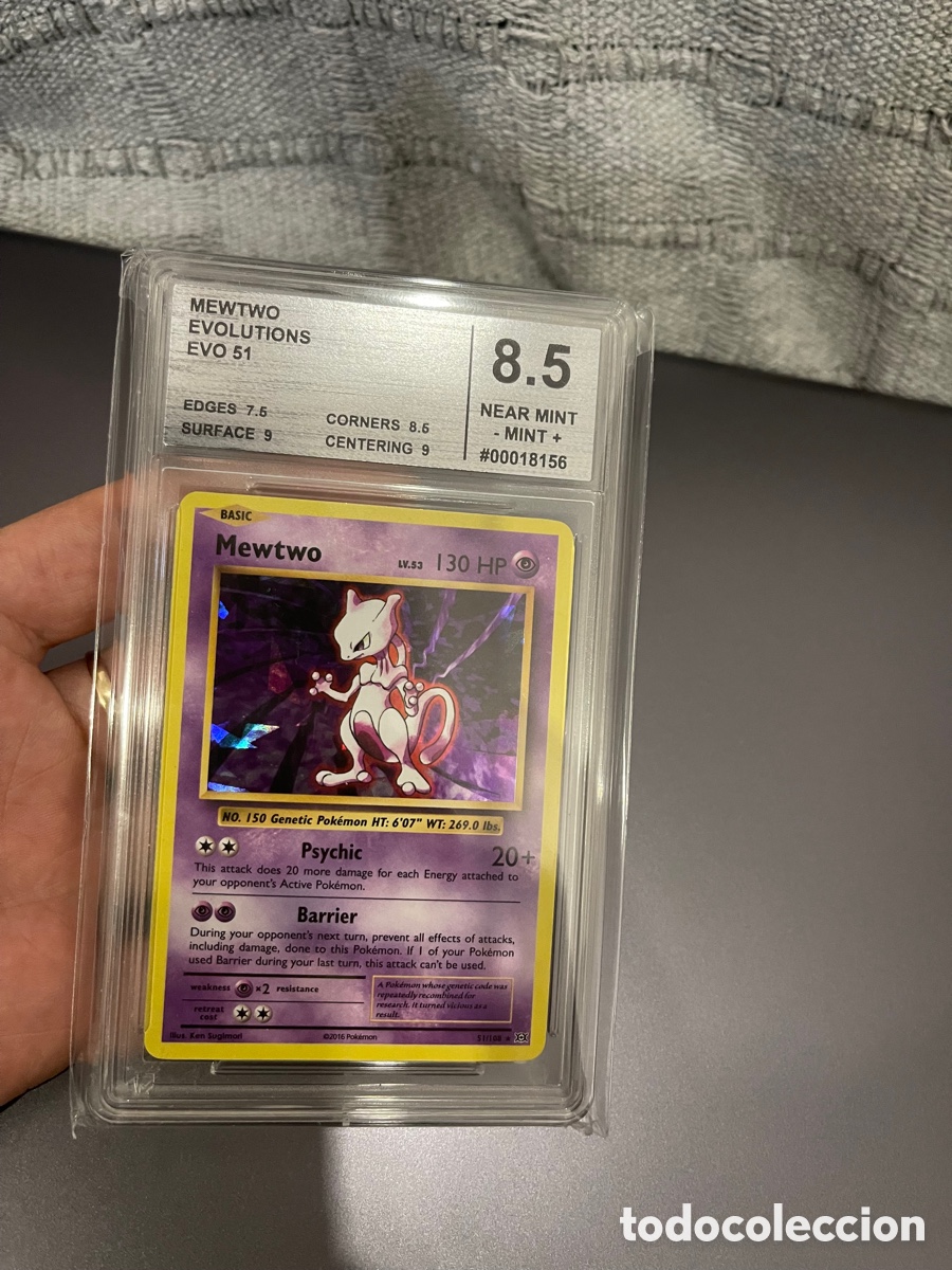 Carta Pokémon Mewtwo rara holográfica