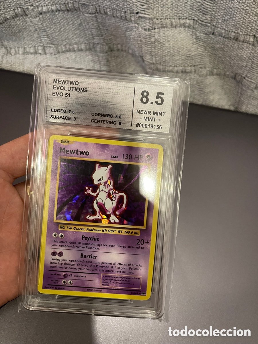 Carta Pokémon Mewtwo rara holográfica