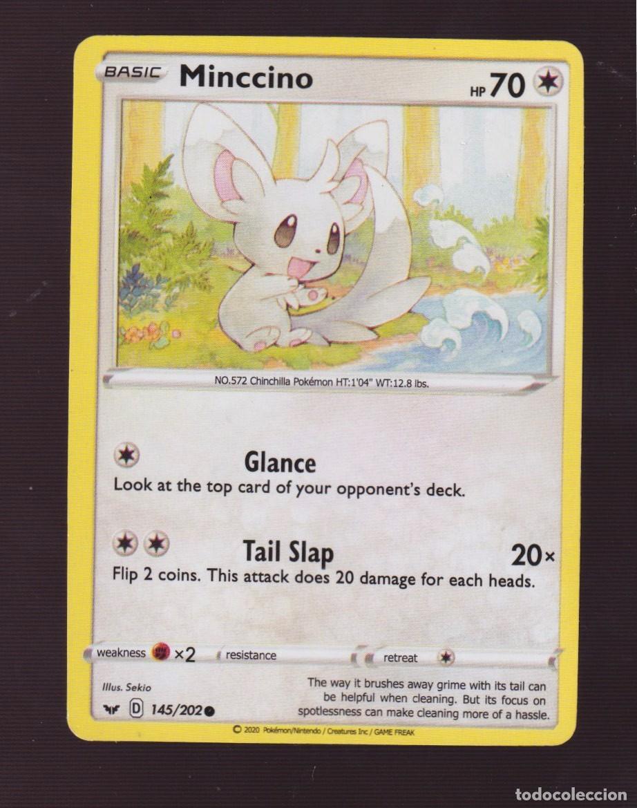 Trading Cards: CARTAS DE POK&Eacute;MON MINCCINO HP 70 N&ordm; 572 A&Ntilde;O 2020