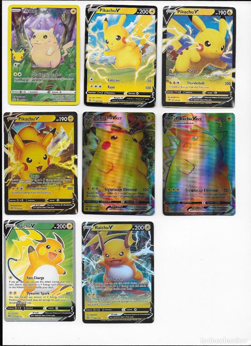 Lote Pokémon 50 Cartinhas Com Pikachu E Raichu