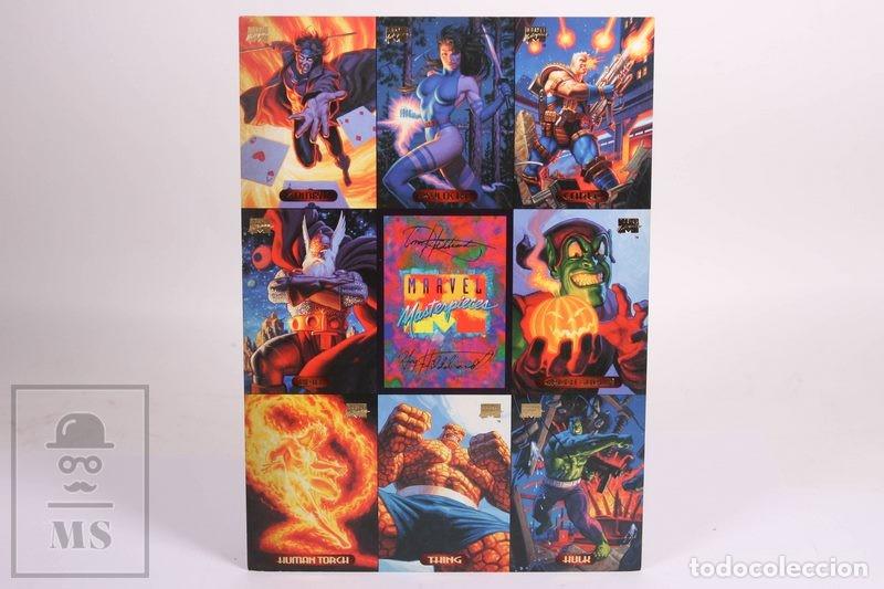 Trading Cards: Cart&oacute;n Publicitario Cartas Fleer Ultra Marvel Masterpieces Cards 1994 Hilderbrant - 19,1 x 26,7 cm