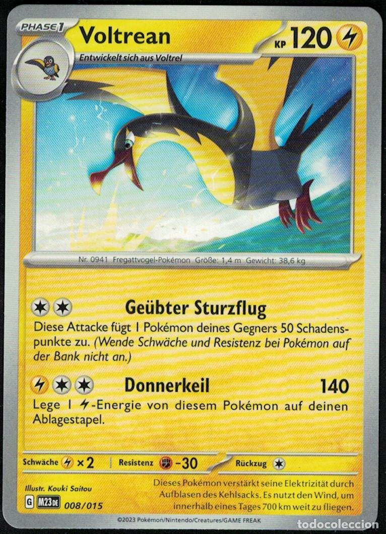 Trading Cards: Carte Pok&eacute;mon Nintendo 2023 Voltrean Kp 120 Phase 1 Carte 008/015