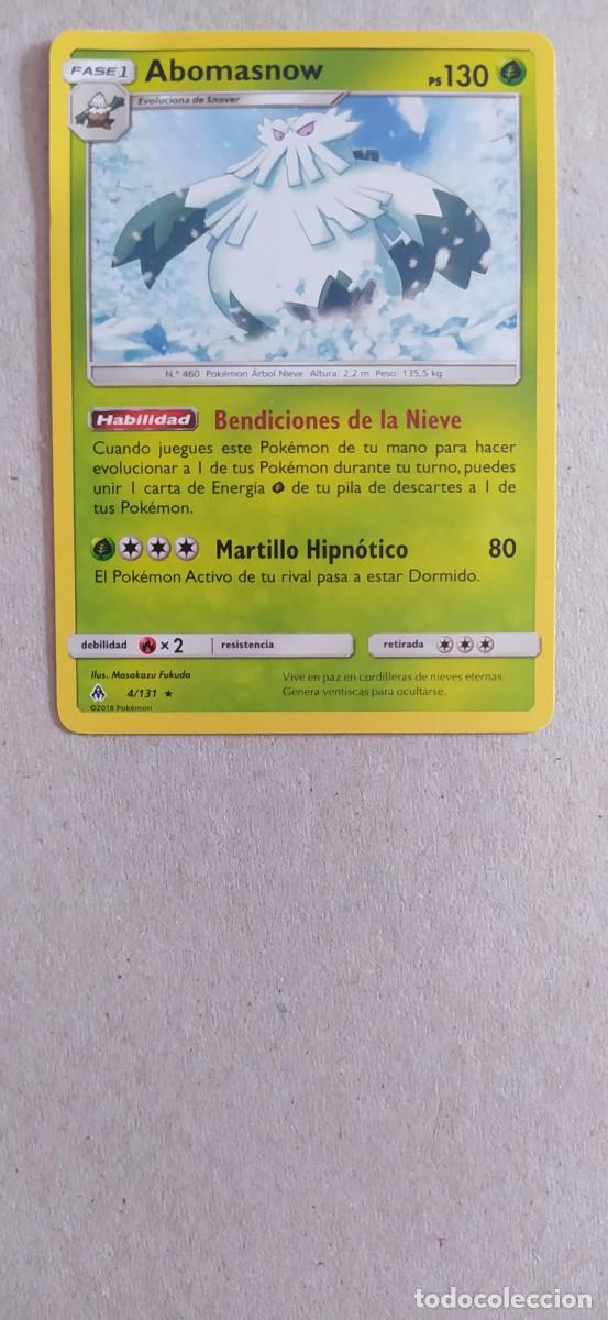 Trading Cards: POKEMON FASE 1 ABOSMASNOW CROMO CARTA LAMINCARD 2018