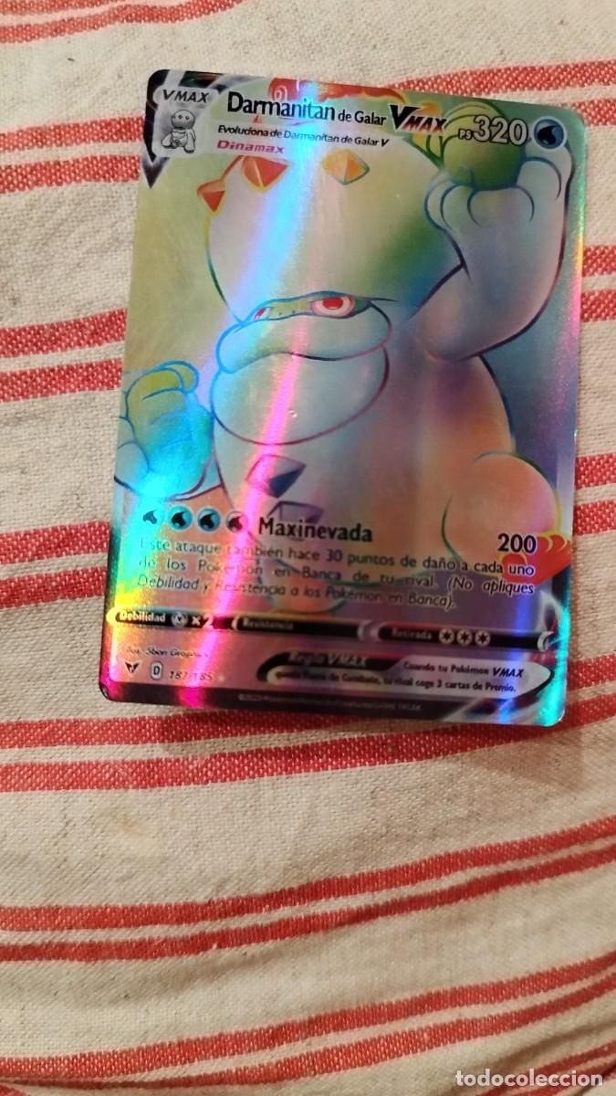 Trading cards: Carta Pokemon-VMAX Darmanitan de Galar VMAX 320 Evoludona de Darmantan de Galar V Dinamax Maxineva