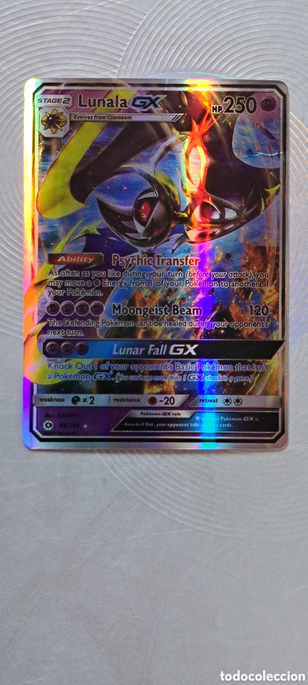 carta pokemon-age) lunala gx hp 250 evolve om c - Comprar Cartas  Colecionáveis antigas no todocoleccion