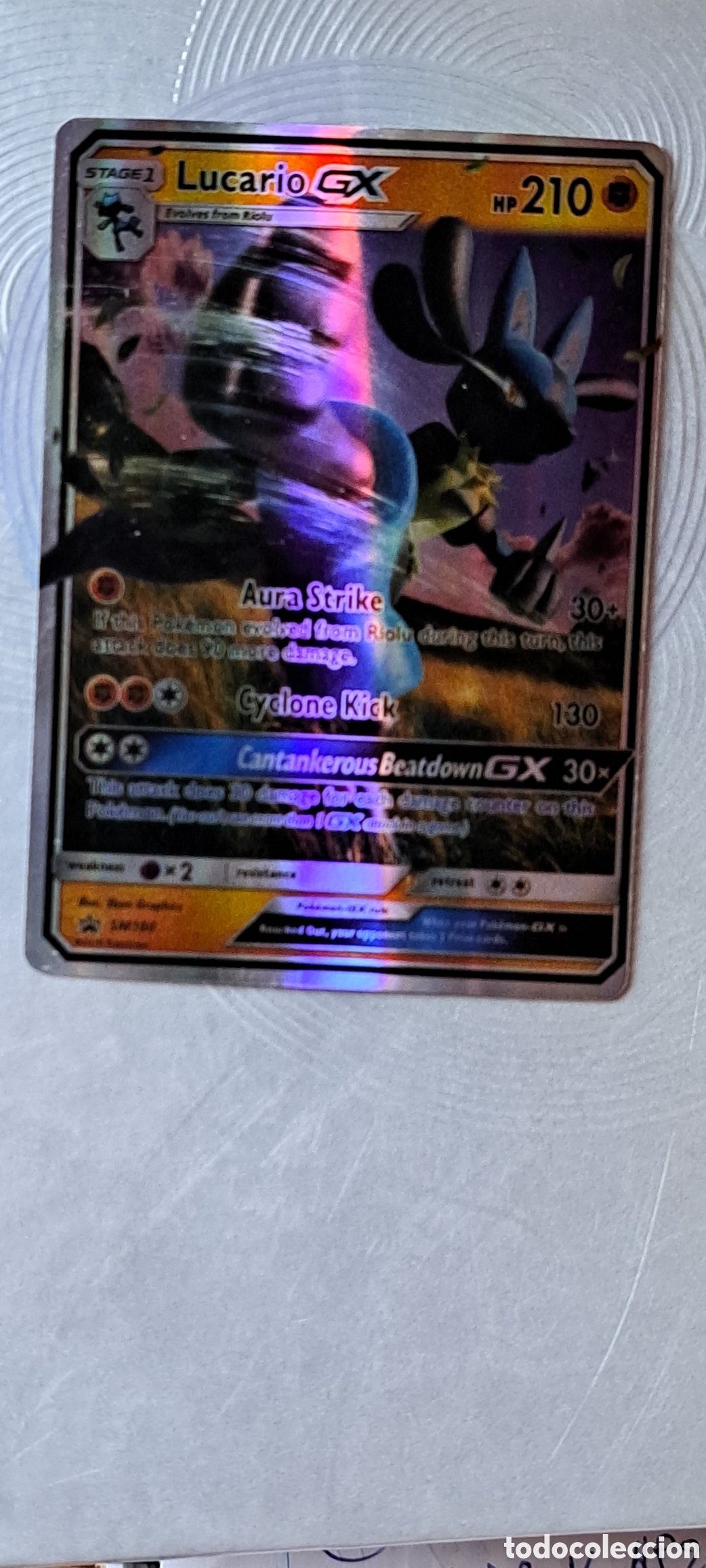 carta pokémon lucario gx hp 210 5m100 2018 - Comprar Cartas Colecionáveis  antigas no todocoleccion