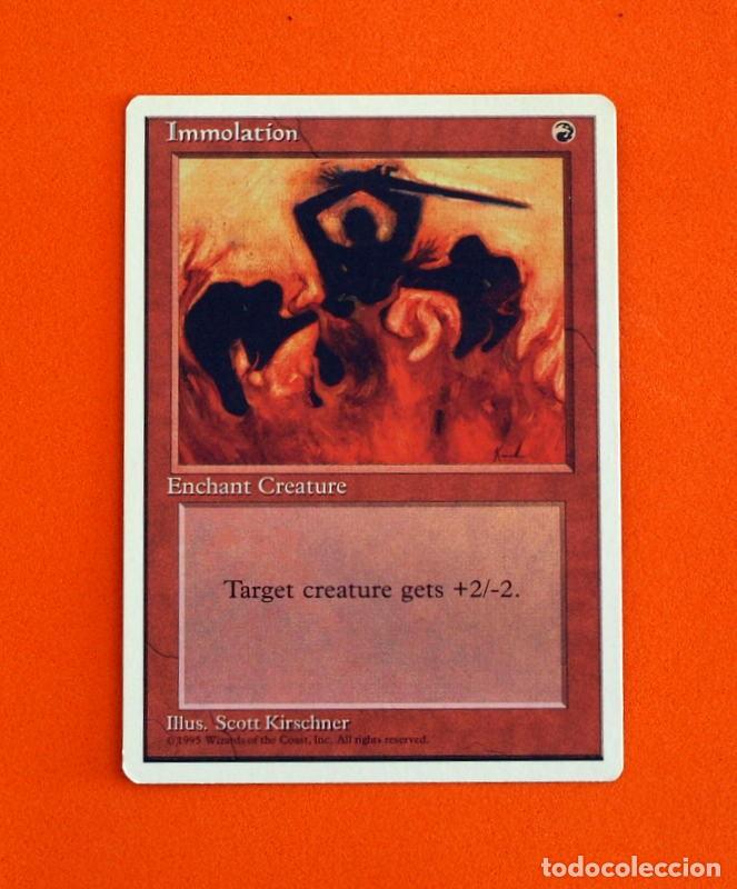 Trading cards: Magic The Gathering - Immolati&oacute;n - Enchant Creature - Illus Scott Kirschner 1995 - Foto 1