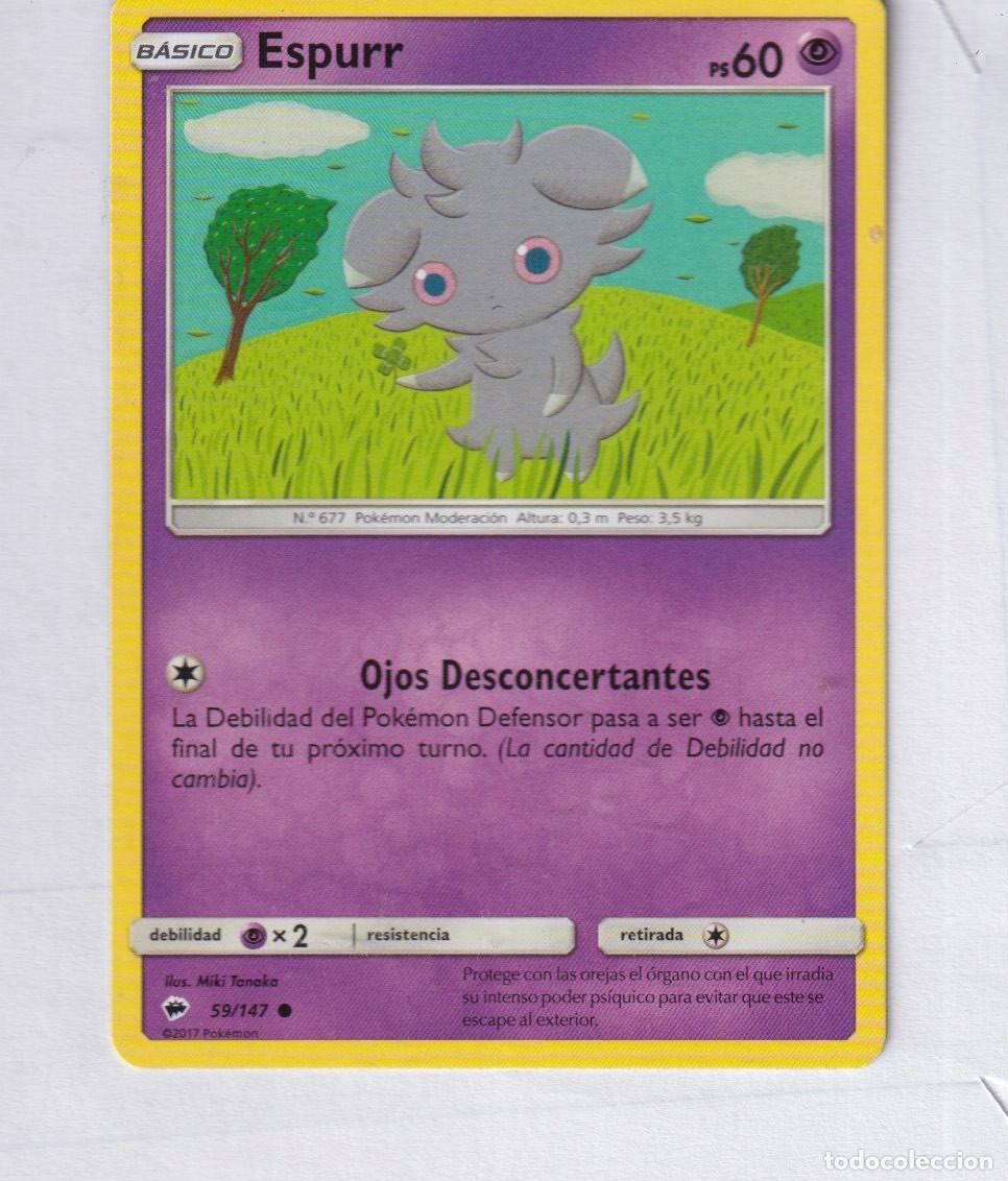 Trading cards: CROMOS DE POK&Eacute;MON DE BASICO ESPURR PS 60 - 059 / 147 DEL A&Ntilde;O 2017 - Foto 1