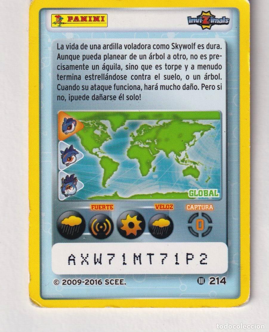 Trading cards: CROMOS PANINI inviZimals SKYWOLF N&ordm;212 - Foto 2
