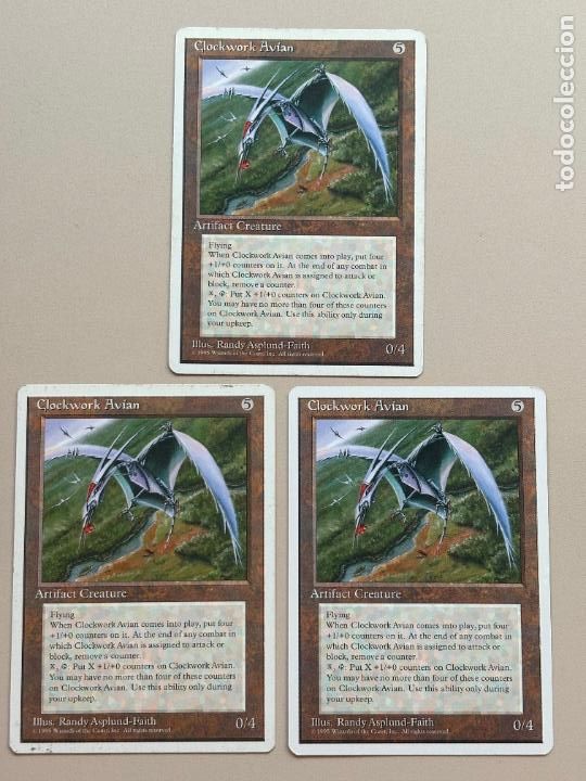 Trading cards: MAGIC THE GATHERING - CLOCKWORK AVIAN x 3 ( FOURTH EDITION ) - Foto 1