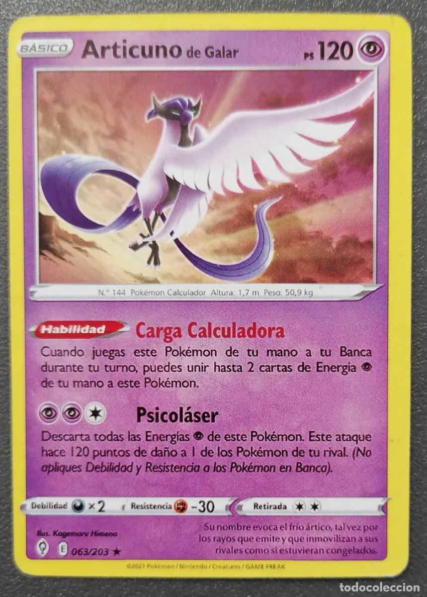 Carta Pokémon Articuno De Galar V Reinado Arrepiante +brinde