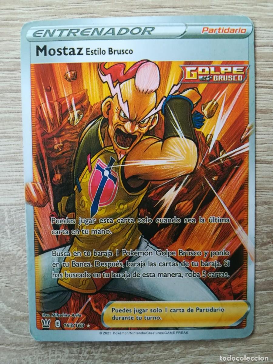 Carta de pokémon TCG- Mostarda Estilo Golpe Decisivo (163/163