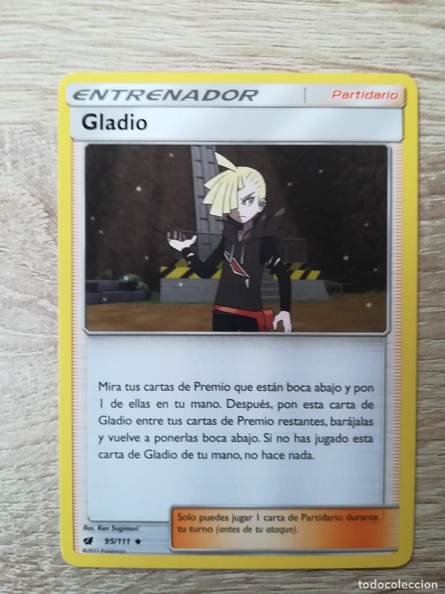 Trading Cards: GLADIO N&ordm; 95/111 - CARTA POK&Eacute;MON - SOL Y LUNA (TCG) INVASI&Oacute;N CARMES&Iacute; - ENTRENADOR - A&Ntilde;O 2017.