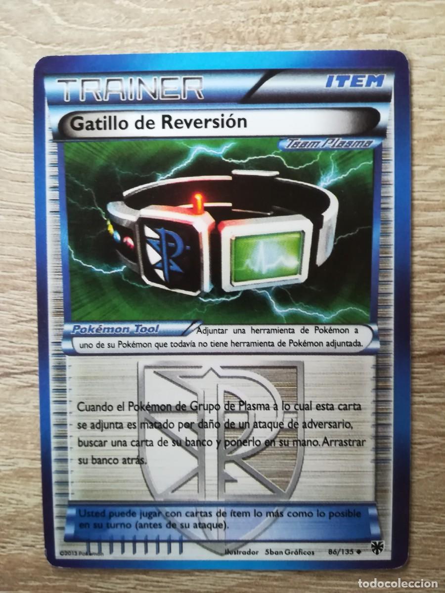 Trading Cards: GATILLO DE REVERSI&Oacute;N N&ordm; 86/135 -CARTA POK&Eacute;MON- NEGRO Y BLANCO (TCG) TORMENTA PLASMA-ENTRENADOR-2013.