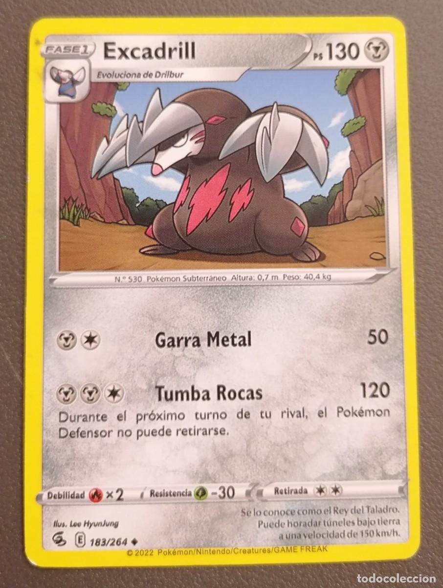 Trading Cards: CARTA POKEMON EXCADRILL 183/264- ESPA&Ntilde;OL - COLECCION GOLPE FUSION - TRADING CARDS