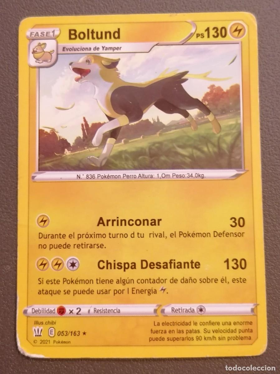 Trading Cards: CARTA POKEMON BOLTUND 53/163 - ESPA&Ntilde;OL - COLECCION ESTILOS DE COMBATE - TRADING CARDS