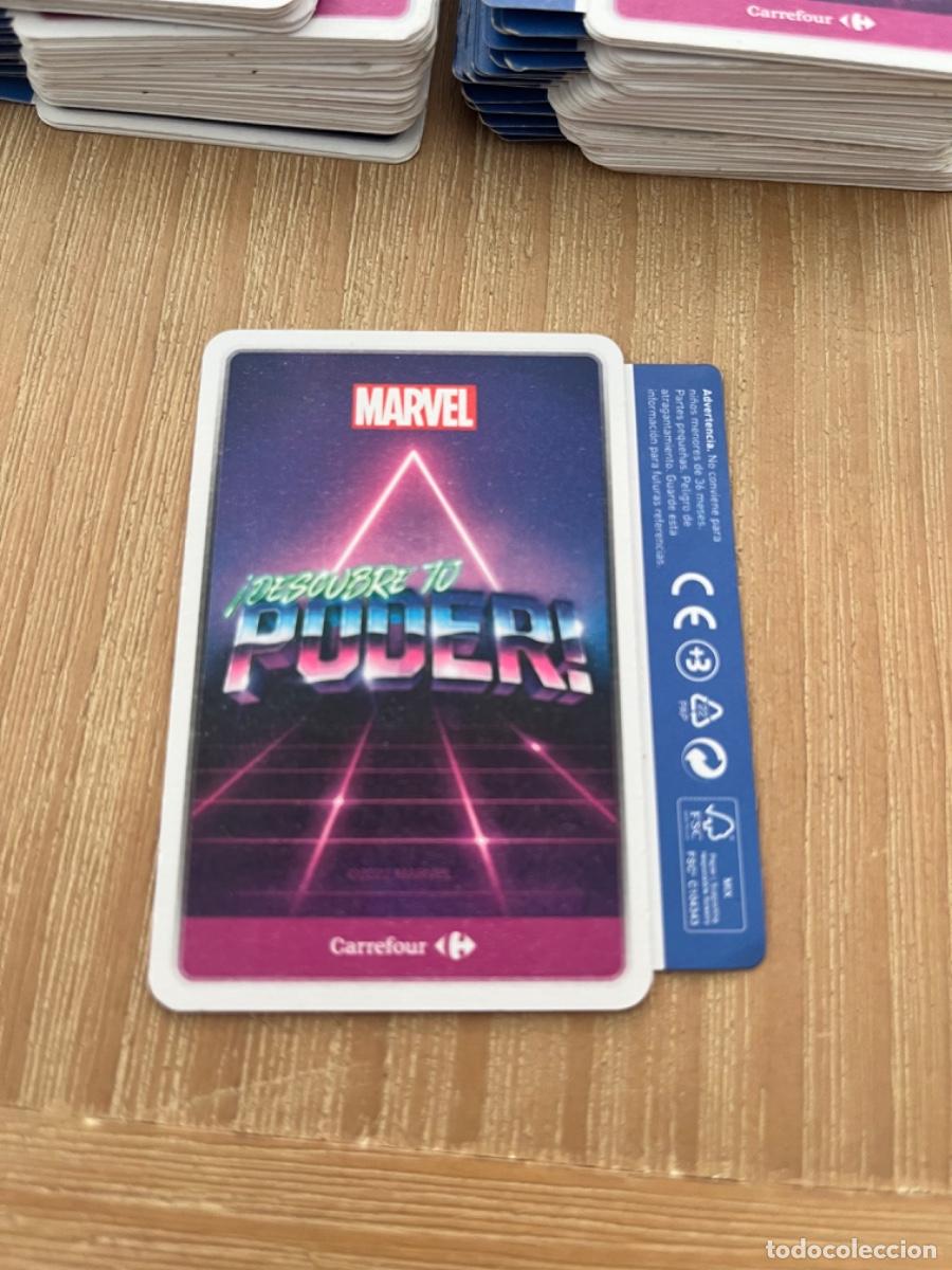 Trading cards: LOTE CROMOS MARVEL NUEVOS DESCUBRE TU PODER CARREFOUR - Foto 2