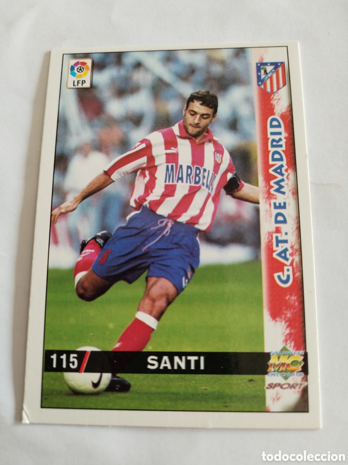 Trading Cards: Las fichas de la liga 98-99 98/99 mundicromo sport at. Madrid Santi n&deg;115