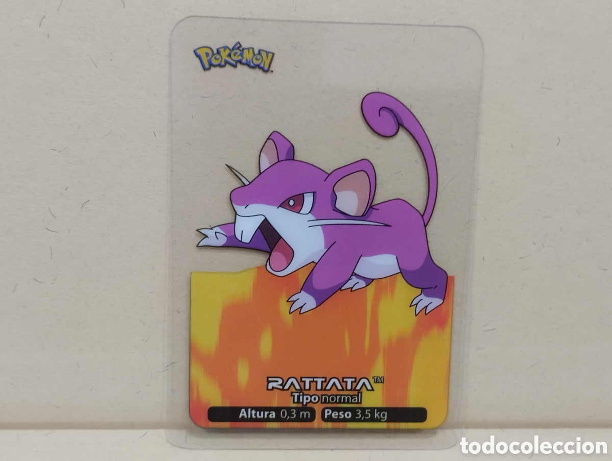 Trading cards: CARTA LAMINCARDS N&deg;19 POKEMON RATTATA