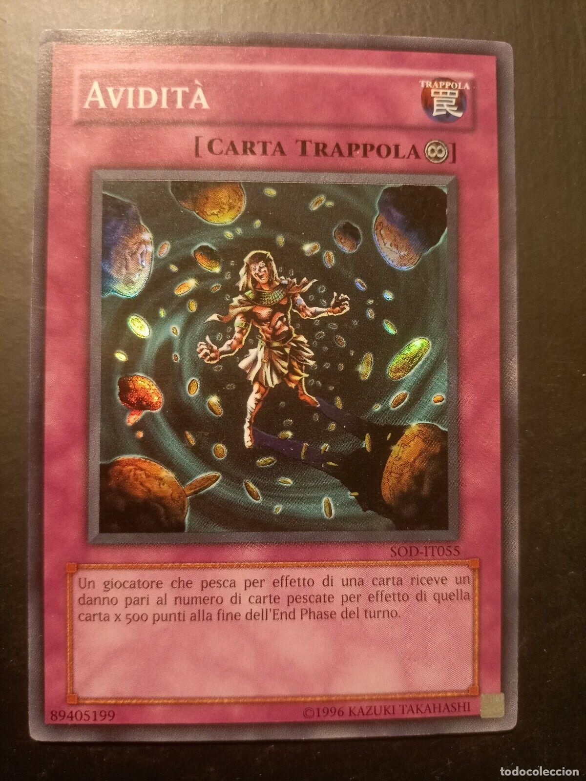 Cartas Colecion&aacute;veis: Carta YUGIOH-Avidit&agrave;-SOD-IT055-ITA-EX-Super Rare 1.Ed - Konami