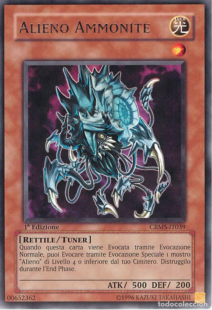 Trading cards: Carta YUGIOH-Alieno Ammonite-CRMS-IT039-ITA-Good-Rare - Konami