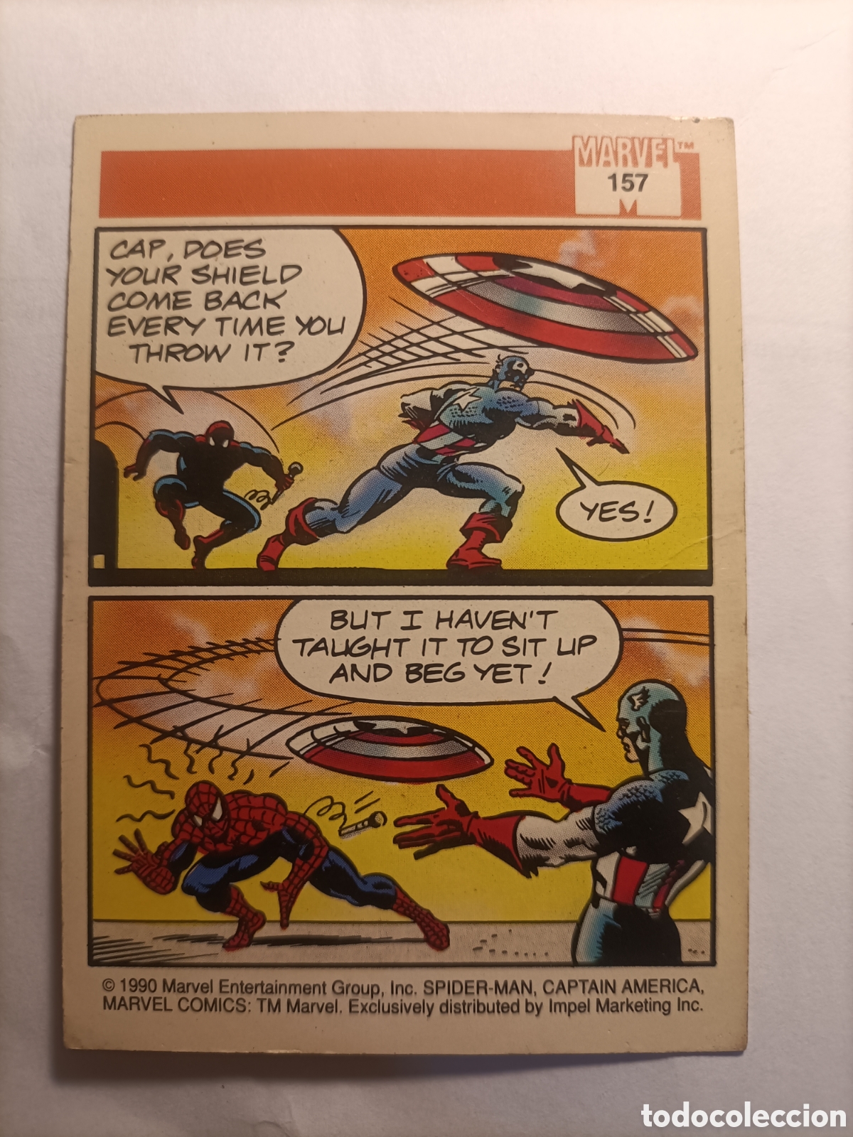 Trading cards: Spiderman capit&aacute;n Am&eacute;rica Marvel 157 - Foto 2