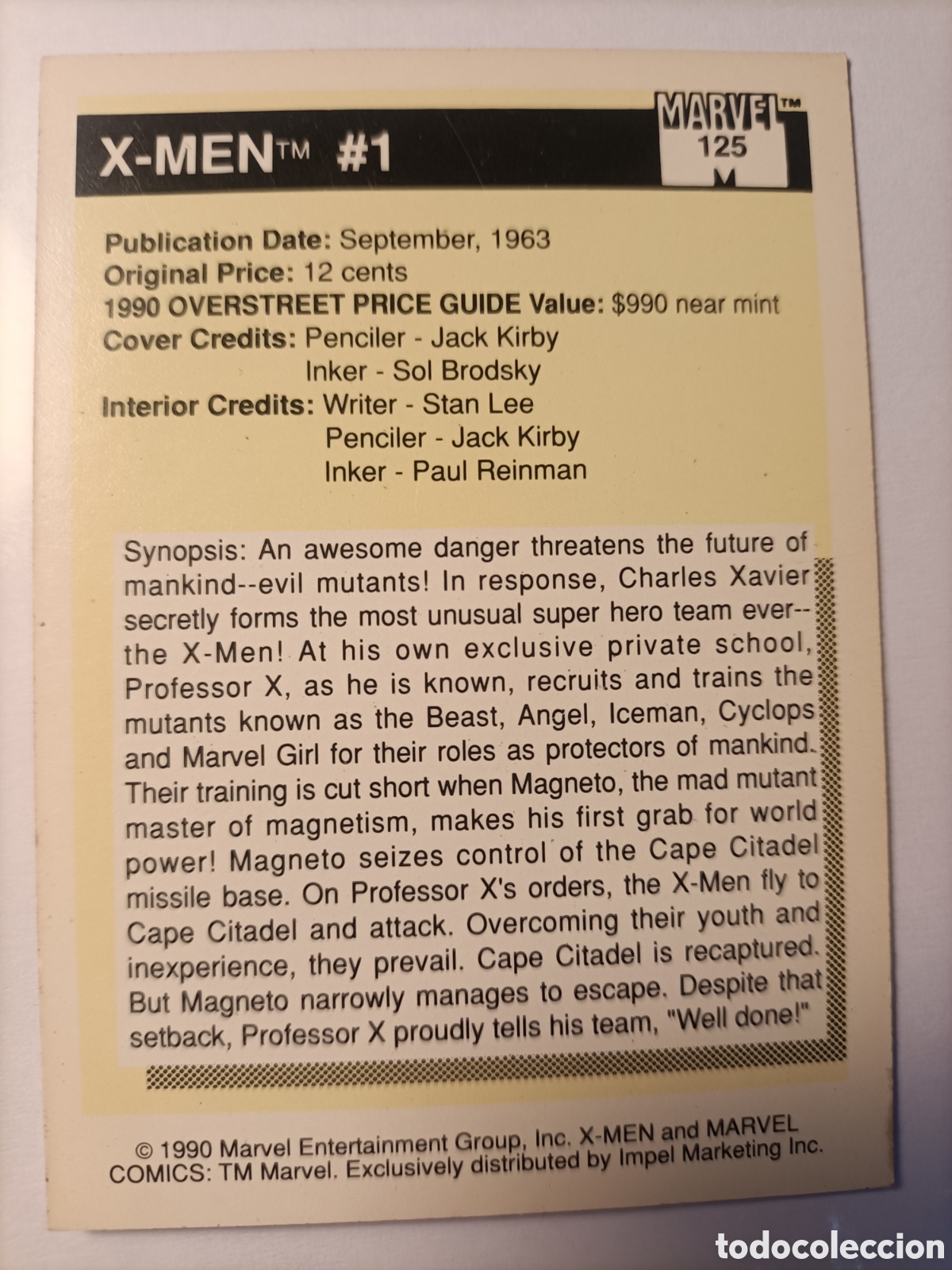 Trading cards: X-men Marvel N 125 - Foto 2