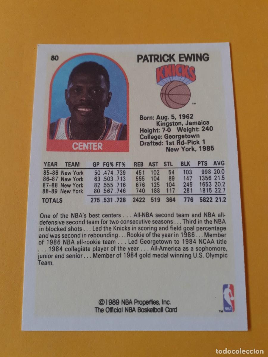 Trading cards: Card 80 Patrick Ewing NBA hoops 1989 - Foto 2